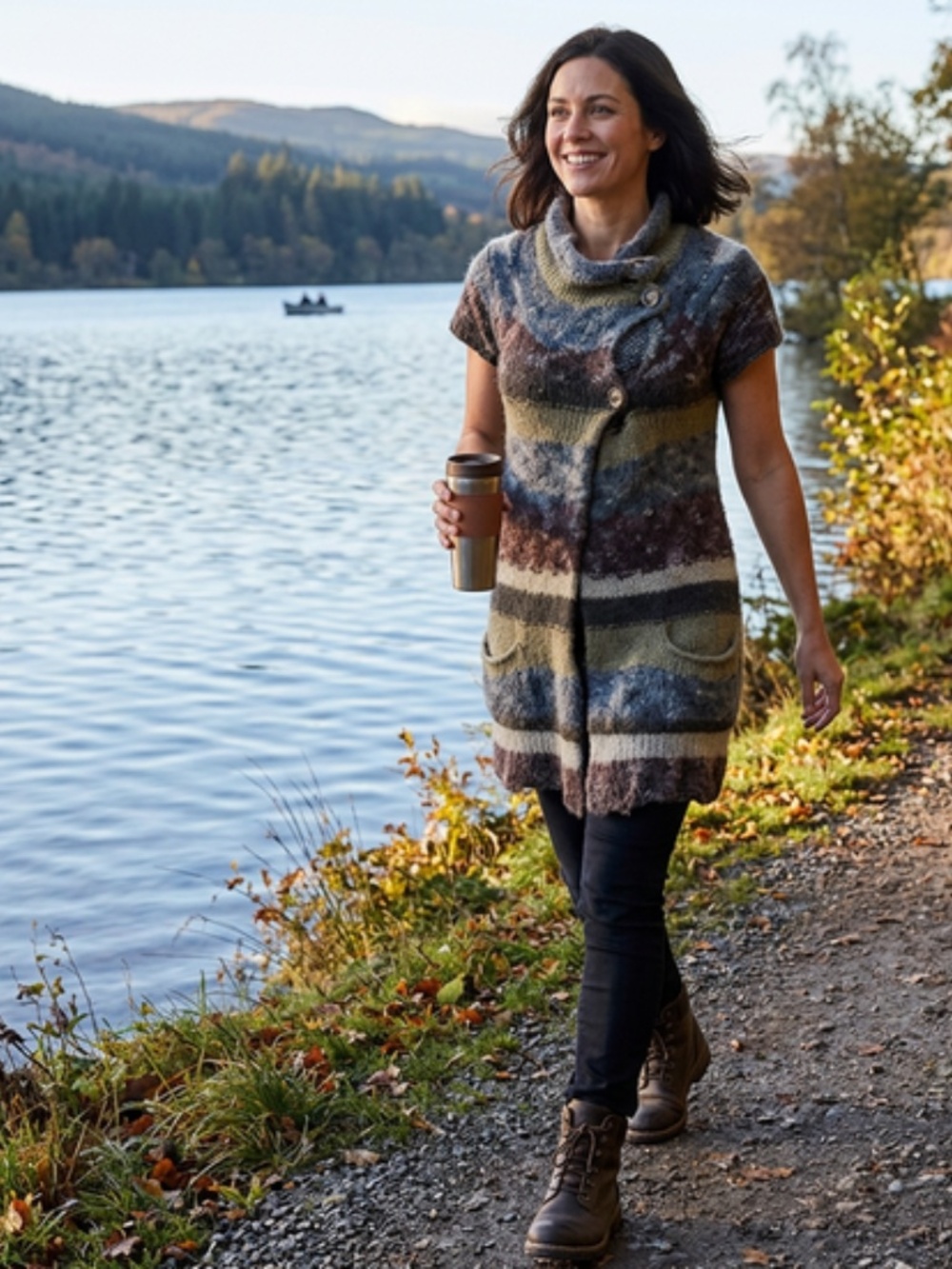 Sandwich Colourful Long Bohemian Wool Blend Sweater